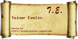 Teiner Evelin névjegykártya