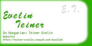 evelin teiner business card